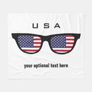 Amerikaanse dekens voor aangepaste tekst- en kleur