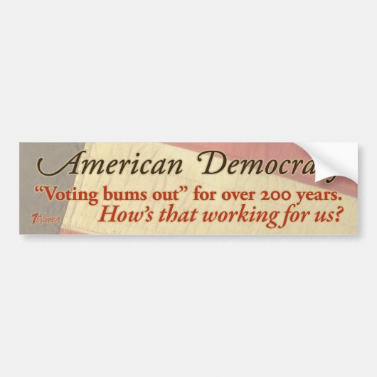 Amerikaanse democratie bumpersticker (Voorkant)