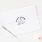 Amerikaanse Detectorist Ronde Sticker (Envelop)