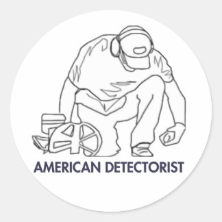 Amerikaanse detectorist ronde sticker