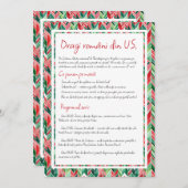 Amerikaanse diaspora Masa de Craciun Uitnodiging (Voorkant / Achterkant)