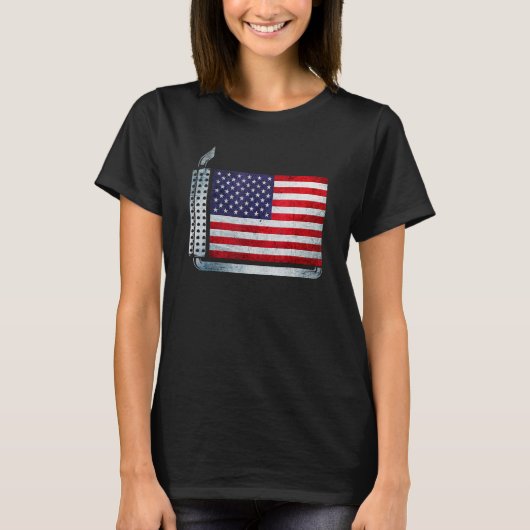 Amerikaanse Diesel Vlag Amerikaanse Vlag 4th van J T-shirt (Voorkant)