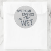 Amerikaanse dippers houden ervan ronde sticker (Tas)