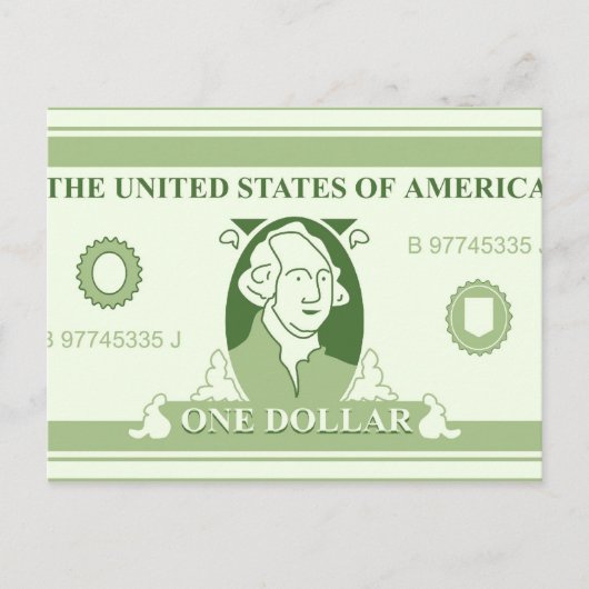 Amerikaanse dollar briefkaart (Voorkant)