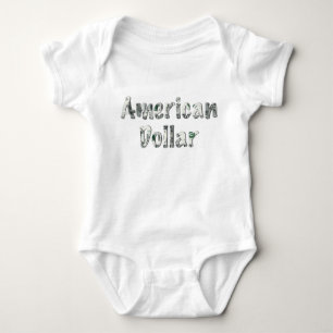 Amerikaanse Dollar Geld Typografie – Schattige Bab Romper
