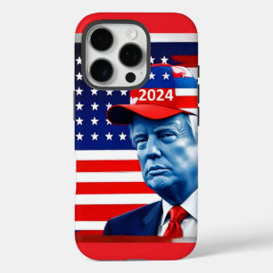 Amerikaanse Donald Trump 2024 Vlag iPhone 16 Pro Hoesje