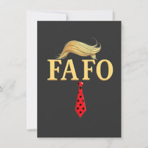 Amerikaanse Donald Trump FAFO USA Vlag Patriottisc Bedankkaart