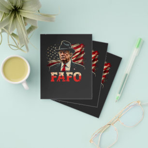 Amerikaanse Donald Trump FAFO USA Vlag Patriottisc Flyer