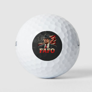 Amerikaanse Donald Trump FAFO USA Vlag Patriottisc Golfballen