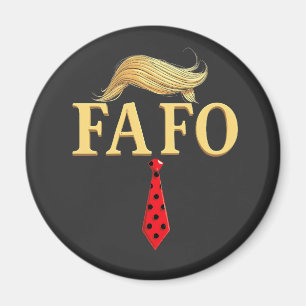 Amerikaanse Donald Trump FAFO USA Vlag Patriottisc Magneet