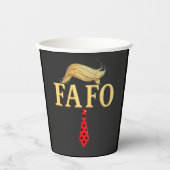 Amerikaanse Donald Trump FAFO USA Vlag Patriottisc Papieren Bekers (Voorkant)