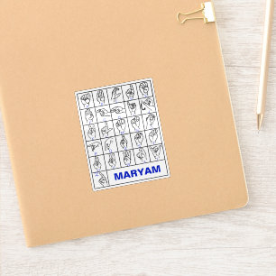 Amerikaanse dove gebarentaal, ASL-alfabet Sticker