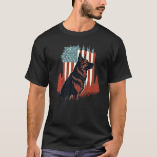 Amerikaanse Duitse Herdershond USA vlag T-shirt