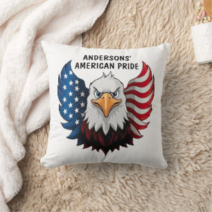 Amerikaanse Eagle Flag gepersonaliseerd Kussen