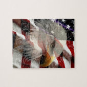 Amerikaanse Eagle Flag Puzzel (Horizontaal)