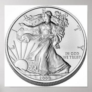Amerikaanse Eagle Silver Bullion Coin Poster
