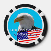 Amerikaanse Eagle vlag Amerika vlag Poker Chips (Achterkant)