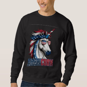 Amerikaanse Eenhoorn 4 juli Mericorn Merica Patr Trui