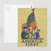 Amerikaanse eerste patriotten Amerikaanse vlag  te Briefkaart (Voorkant / Achterkant)