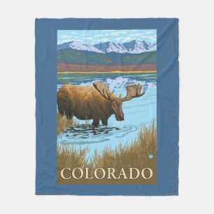 Amerikaanse elanden DrinkingColorado Fleece Deken