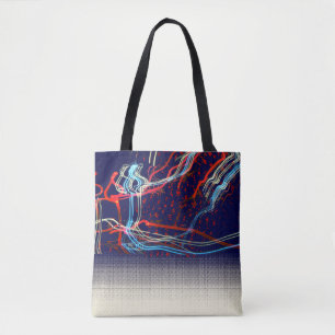 Amerikaanse Elektriciteit & Vonk Design Tote Bag