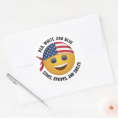 Amerikaanse emoji gezicht Stickers (Envelop)
