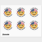 Amerikaanse emoji gezicht Stickers (Vel)