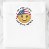 Amerikaanse emoji gezicht Stickers (Tas)