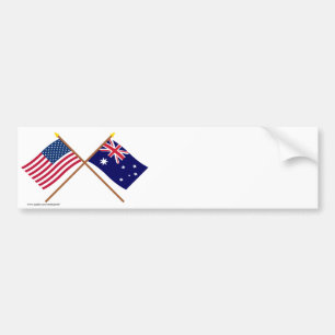 Amerikaanse en Australische getijdenvlaggen Bumpersticker