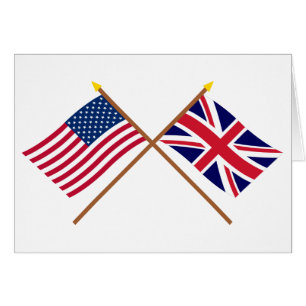 Amerikaanse en Britse Kroatische vlaggen