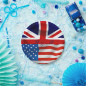 Amerikaanse en Britse vlaggen, Royal Wedding Papieren Bordje (Feest)