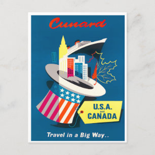 Amerikaanse en Canadese briefkaart van vintage