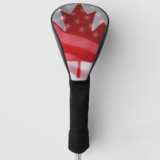 Amerikaanse en Canadese vlaggen Golfheadcover (Voorkant)