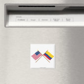 Amerikaanse en Colombiaanse gekruiste vlaggen Magneet (Insitu (Vaatwasser))