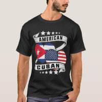 Amerikaanse en Cubaanse vlag Halve Cubaanse half A