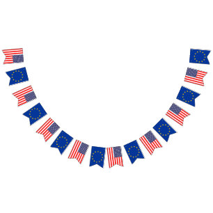 Amerikaanse en Europese huwelijksfeest Bunting Fla Vlaggetjes
