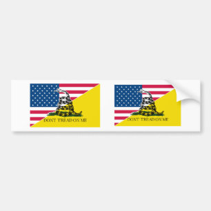Amerikaanse en Gadsden-vlag Bumpersticker