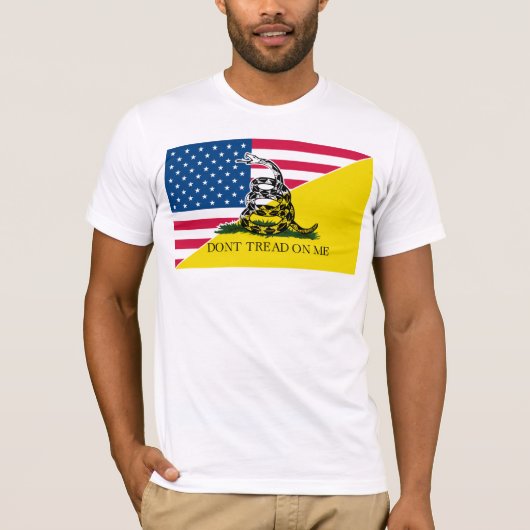 Amerikaanse en Gadsden vlag T-shirt (Voorkant)