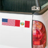 Amerikaanse en Peruaanse Bumpersticker (Op Truck)