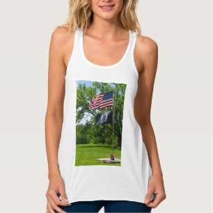 Amerikaanse en POW-vlaggen Tanktop
