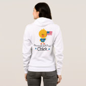 Amerikaanse en rode Chick Hoodie (Achterkant volledig)