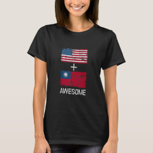 Amerikaanse en Taiwanese Geweldige VS en Taiwan vl T-shirt
