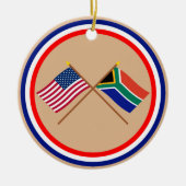 Amerikaanse en Zuid-Afrikaanse gesteentekker Keramisch Ornament (Voorkant)