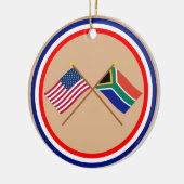 Amerikaanse en Zuid-Afrikaanse gesteentekker Keramisch Ornament (Links)