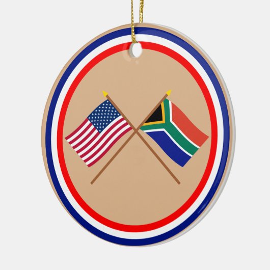 Amerikaanse en Zuid-Afrikaanse gesteentekker Keramisch Ornament (Links)