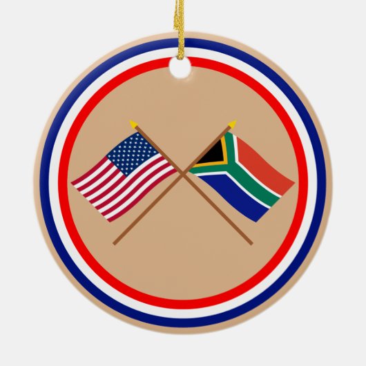 Amerikaanse en Zuid-Afrikaanse gesteentekker Keramisch Ornament (Achterkant)