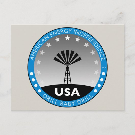 Amerikaanse energie-onafhankelijkheid briefkaart (Voorkant)