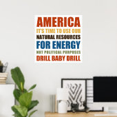 Amerikaanse energie poster (Thuiskantoor)