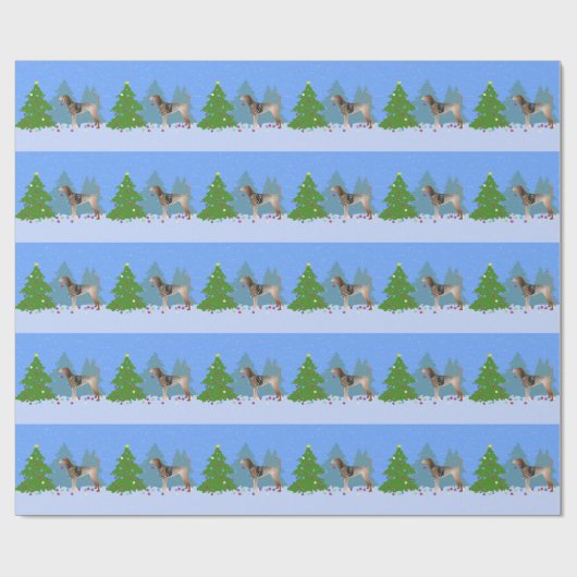 Amerikaanse Engelse Coonhound Decorating Kerstmis Cadeaupapier (Vlak)