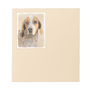 Amerikaanse Engelse coonhound-schildering - Oorspr Notitieblok